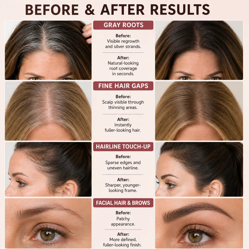 Dreamrile® Dab & Go Hair Concealer Stick, 10 Second Gray Hair Coverage for Thinning Hair & Hairline