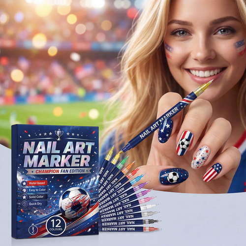 🔥World Cup Fan Nail Art Pens | Nail Drawing Marker Set🔥